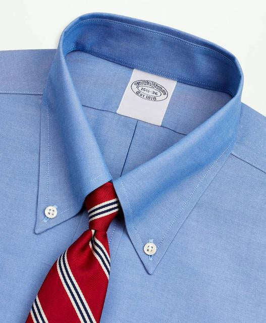 Milano Slim-Fit Stretch Supima Cotton Non-Iron Pinpoint Oxford Button-Down Collar Dress Shirt - Brooks Brothers Canada